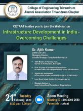 Webinar on "Infrastructure Development in India - Overcoming Challenges"