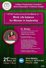 Webinar on "Work Life balance for Women in leadership"